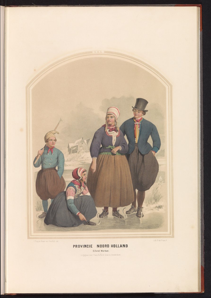 北荷兰马尔肯岛的服饰，1857 年
北荷兰省。马尔肯岛 / XXX（物品上的标题） 作者 鲁尔特·德弗里斯