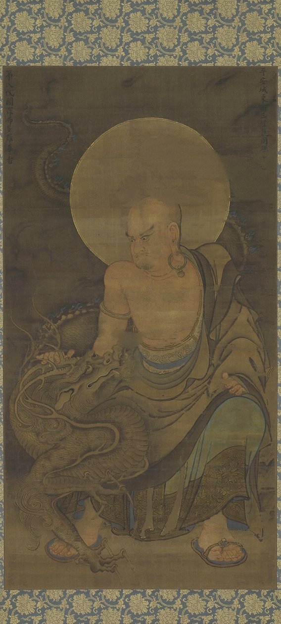 Arhat（Hottara Sonja  -  Vajraputra）Nanbokucho时期，14世纪中叶（墨水上的墨水，颜色和金色） 作者 龙善