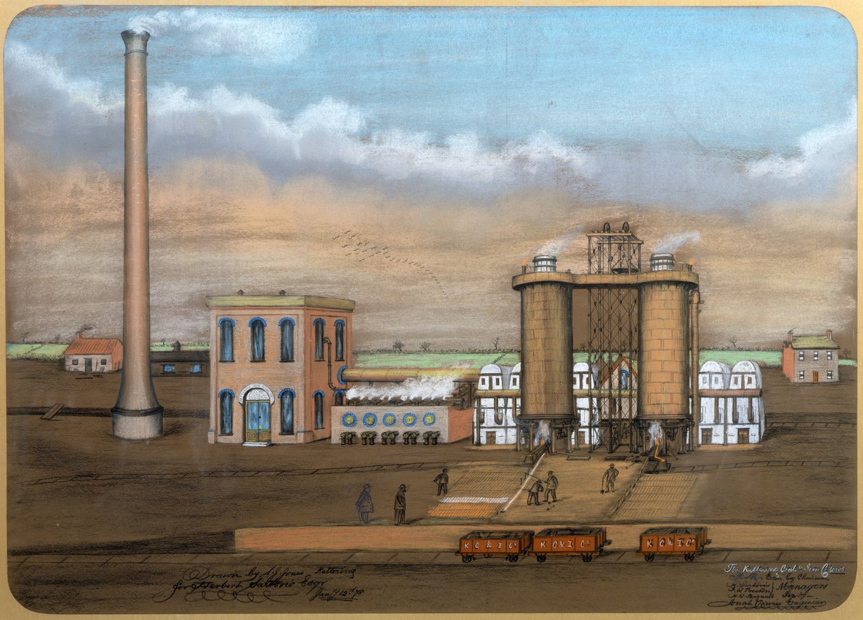 Kettering Furnaces，1878年（纸上粉彩） 作者 琼斯