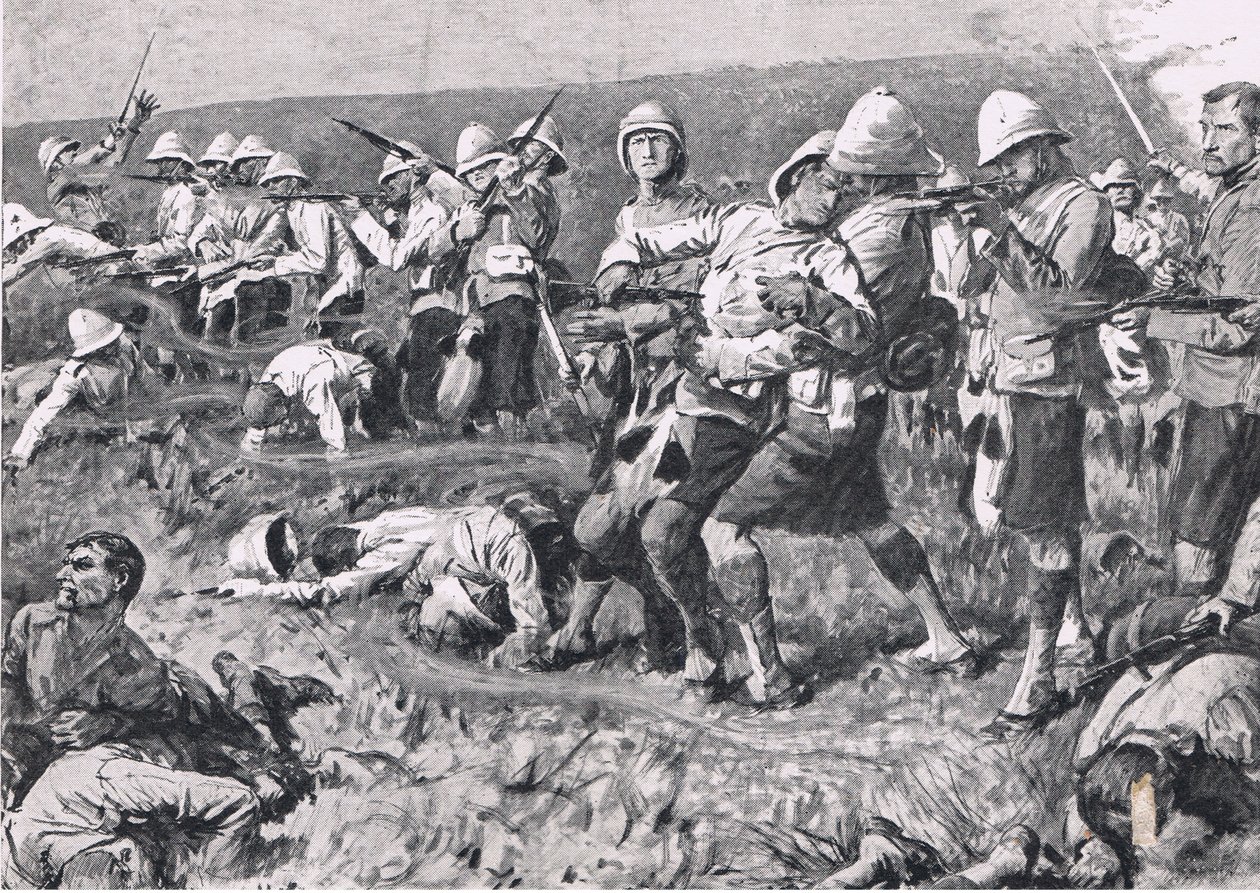 Majuba Hill，1881年2月27日（第1次布尔战争），1915年英国陆地和海上战役的插图 作者 贝格