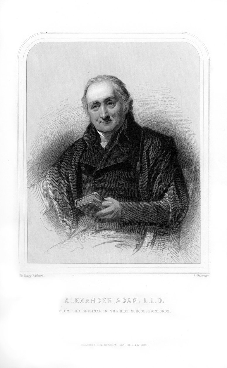 亚历山大·亚当（Alexander Adam），苏格兰老师和罗马古物作家，1870年。 作者 弗里曼