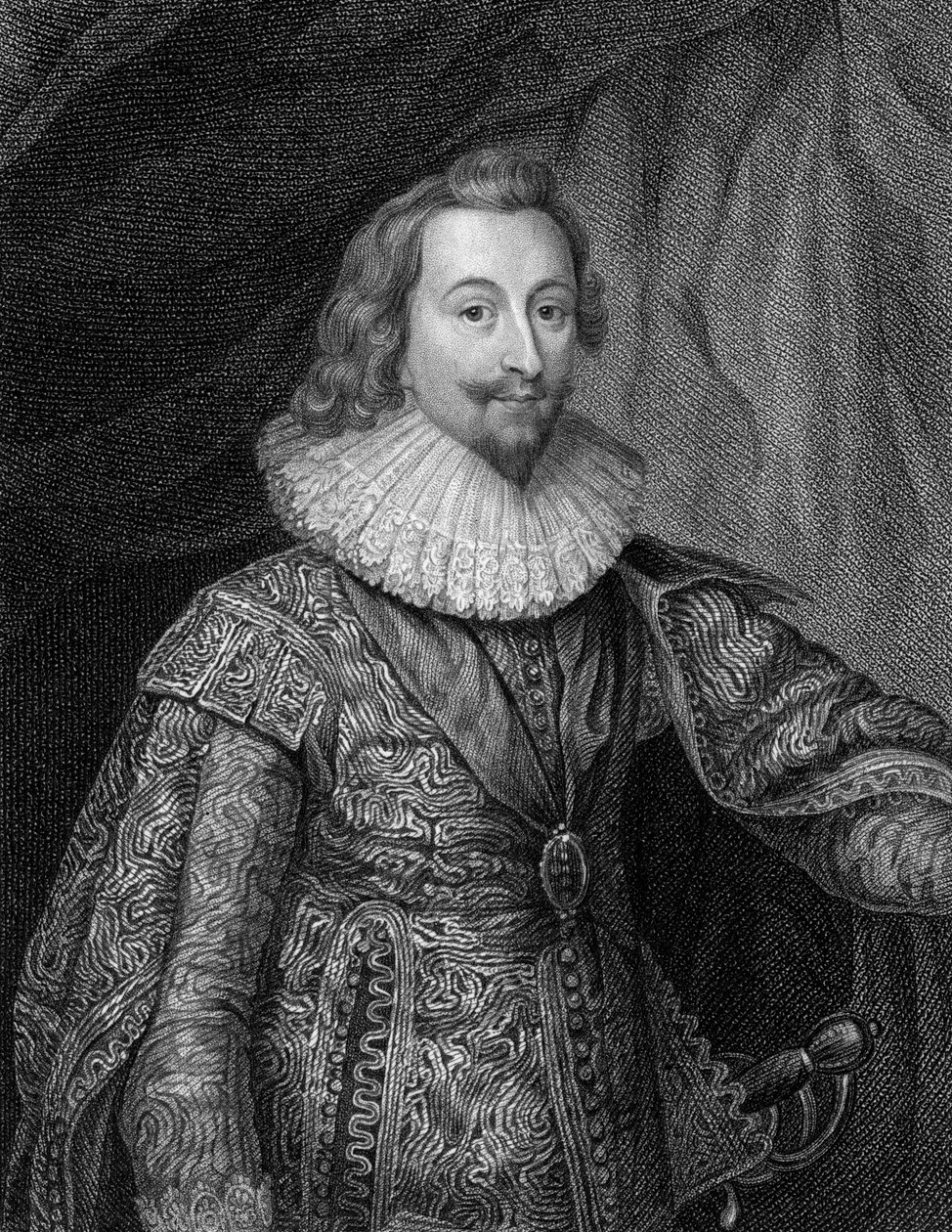 乔治·维利尔斯（George Villiers），白金汉公爵1st 1592-1628，1824年。 作者 弗里曼
