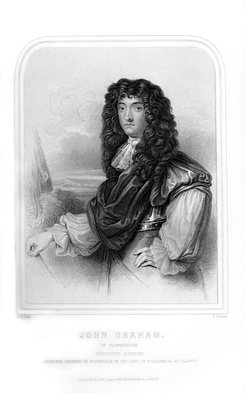 克拉弗豪斯·约翰·格雷厄姆（John Graham），第1子爵邓迪，苏格兰雅各布派系司令，1870年。 作者 弗里曼