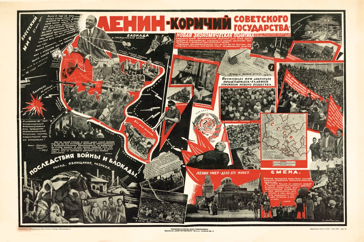 列宁是苏维埃国家的掌舵人，约1926年。 作者 S.米特罗法诺夫