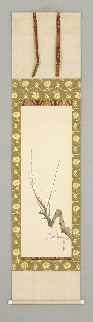 三联画：竹、松、梅（绢本设色水墨画） 作者 酒井保一