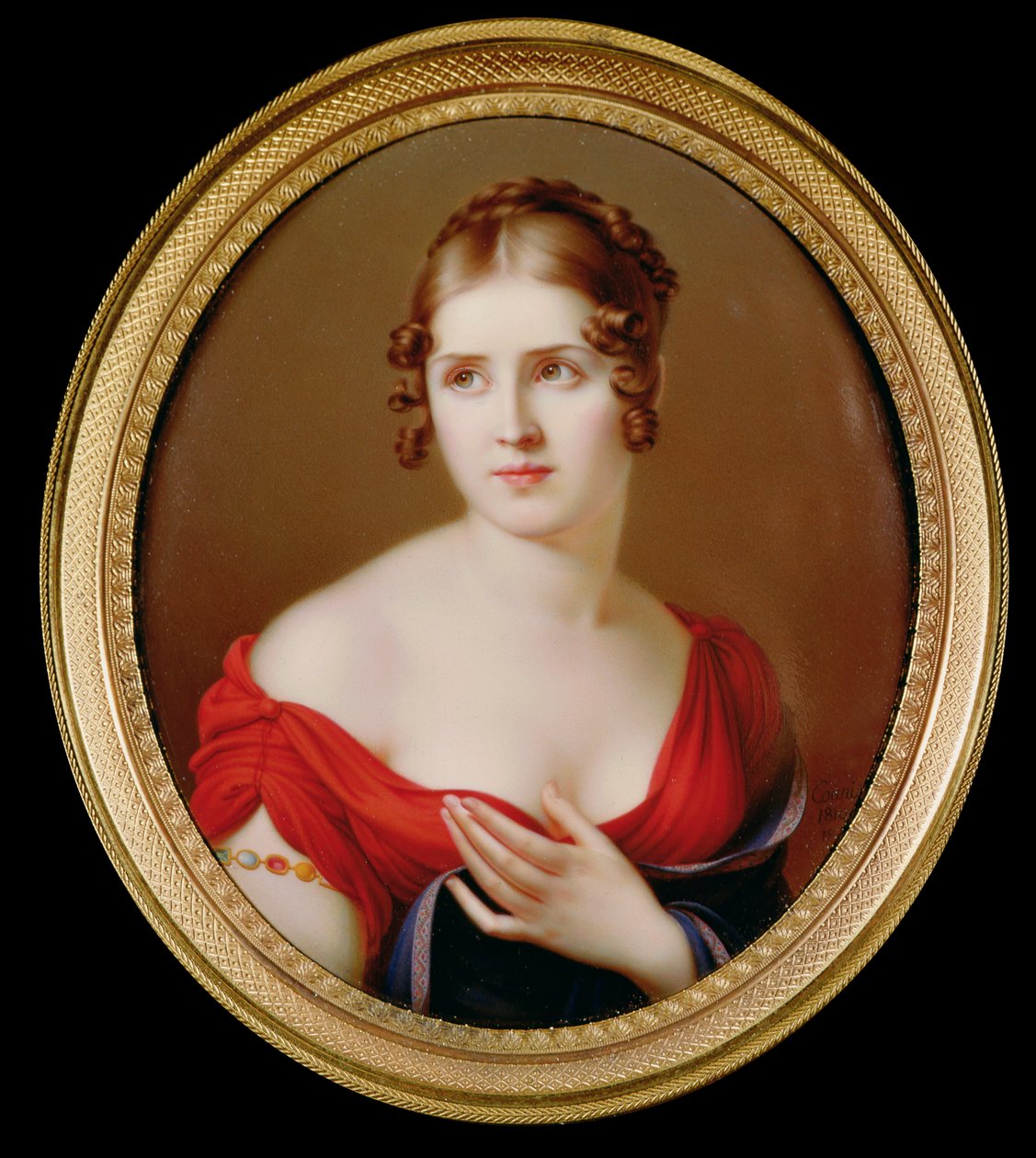 “美丽的希腊人”，Marie Pauline Bonaparte，Borghese公主 作者 所罗门·纪尧姆·库尼斯（Salomon Guillaume Counis）