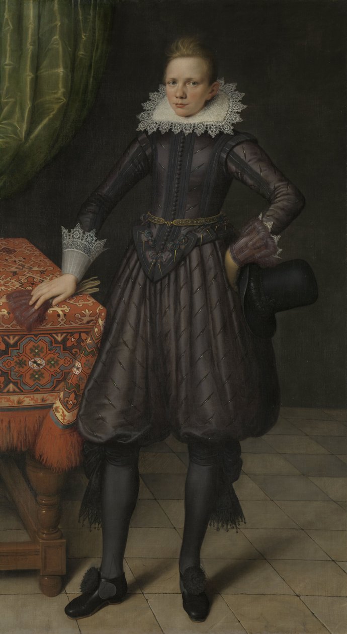 一个年轻人的肖像，可能是Peter Courten（1599-1624） 作者 所罗门·梅达奇