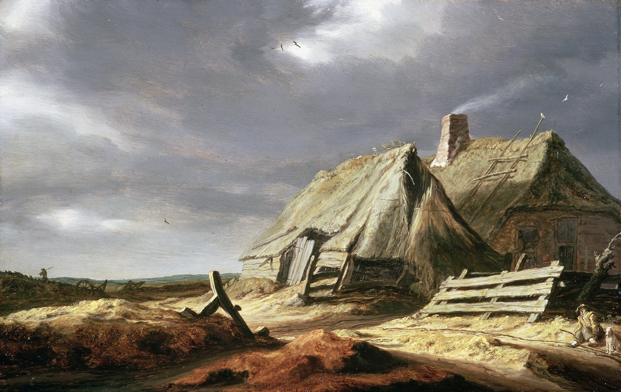 农舍在景观，c.1625-28 作者 Salomon van Ruisdael或Ruysdael
