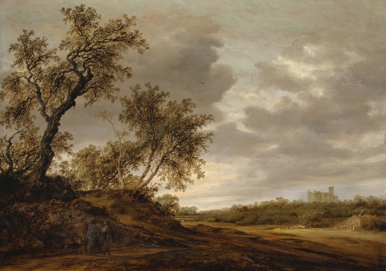 在去往Emmaus的途中，1643年 作者 Salomon van Ruisdael或Ruysdael