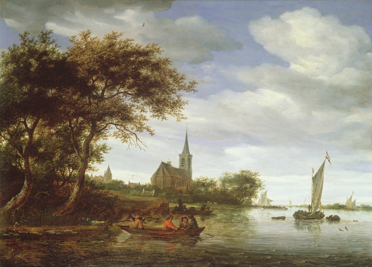 河景，1663年 作者 Salomon van Ruisdael或Ruysdael