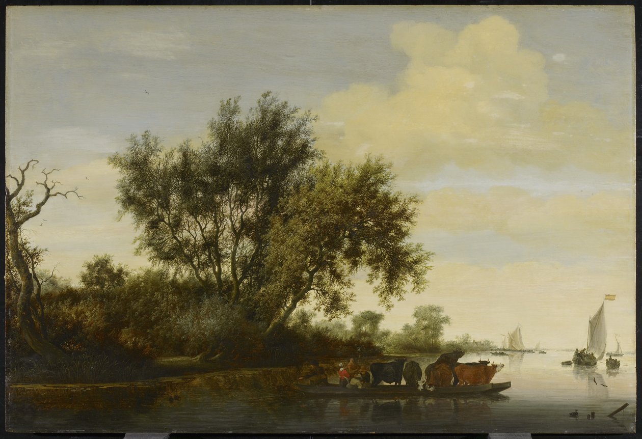 渡船，1650年 作者 Salomon van Ruisdael或Ruysdael