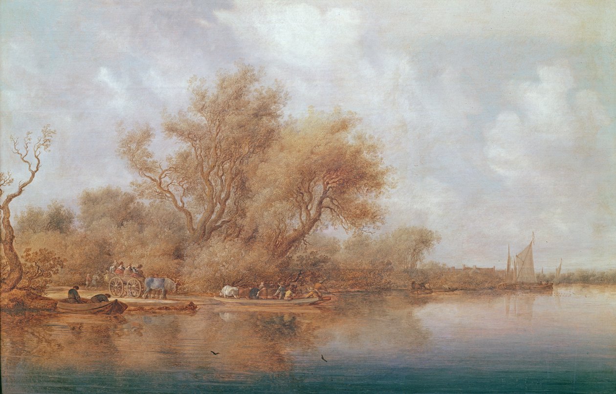 登陆阶段，1635年 作者 Salomon van Ruisdael或Ruysdael
