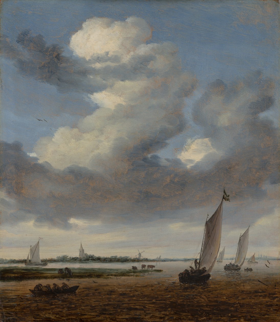 从1611年的Wijkermeer观看Beverwijk 作者 Salomon van Ruisdael或Ruysdael