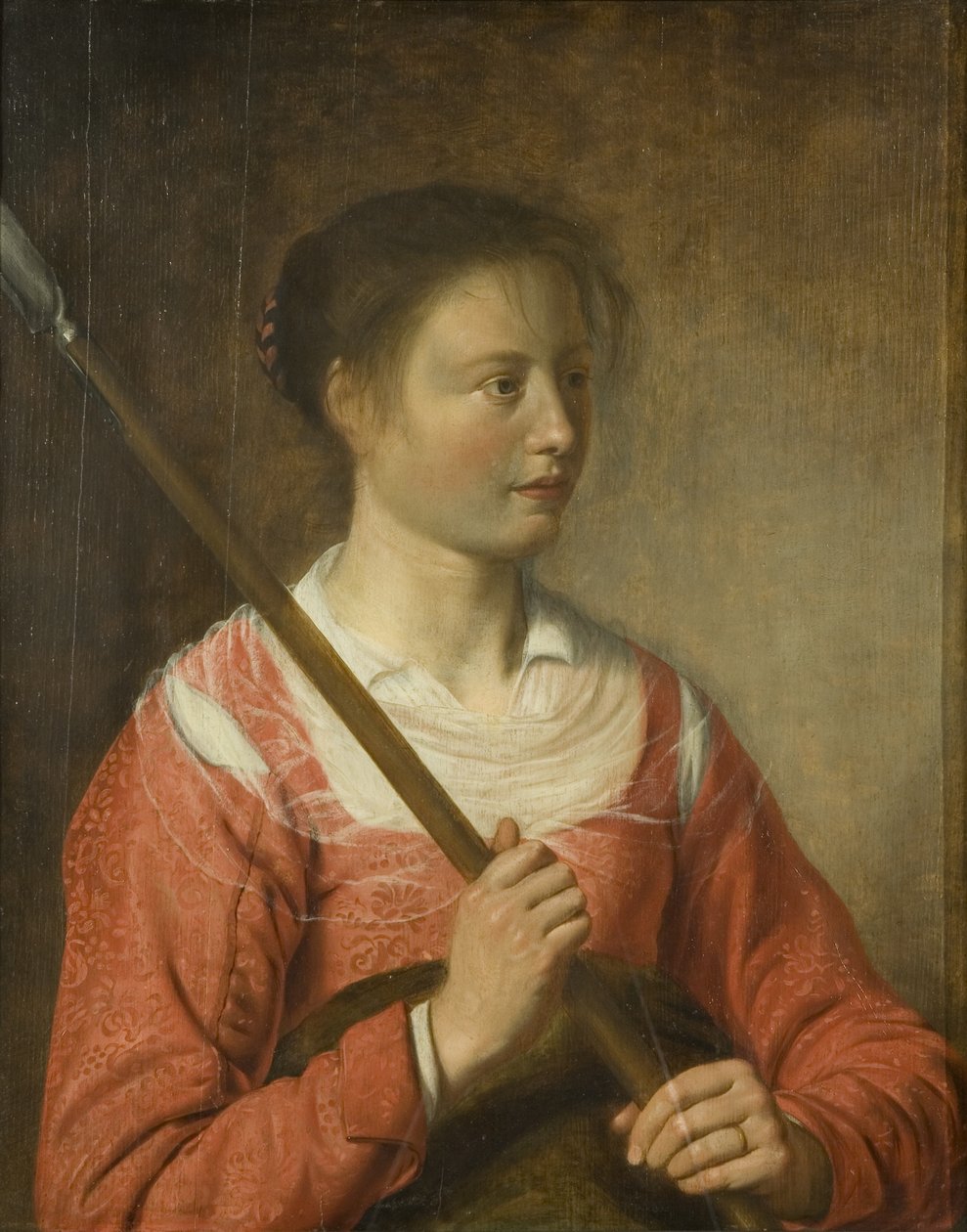 牧羊女，c.1625（面板上的油） 作者 所罗门·德·布雷