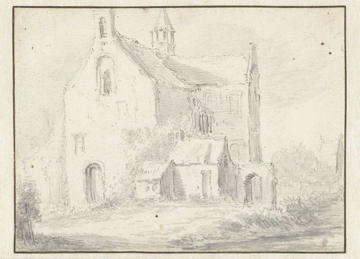 罗马式教堂 作者 Salomon van Ruysdael（可能）
