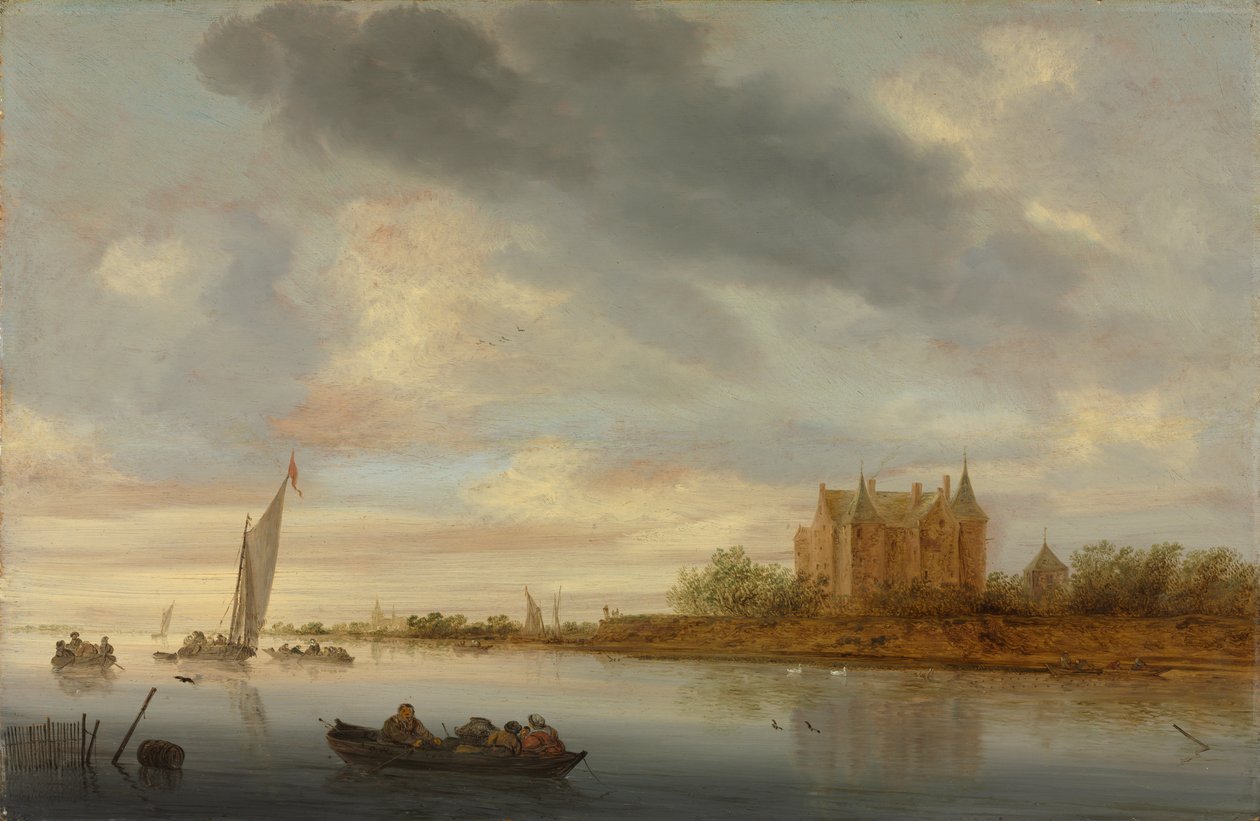 河上城堡 作者 所罗门·范·鲁伊斯黛尔（Salomon van Ruysdael）