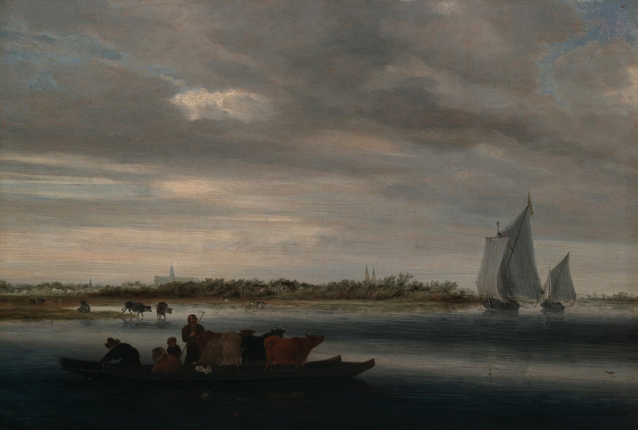 阿尔克马尔景观 作者 所罗门·范·鲁伊斯黛尔（Salomon van Ruysdael）