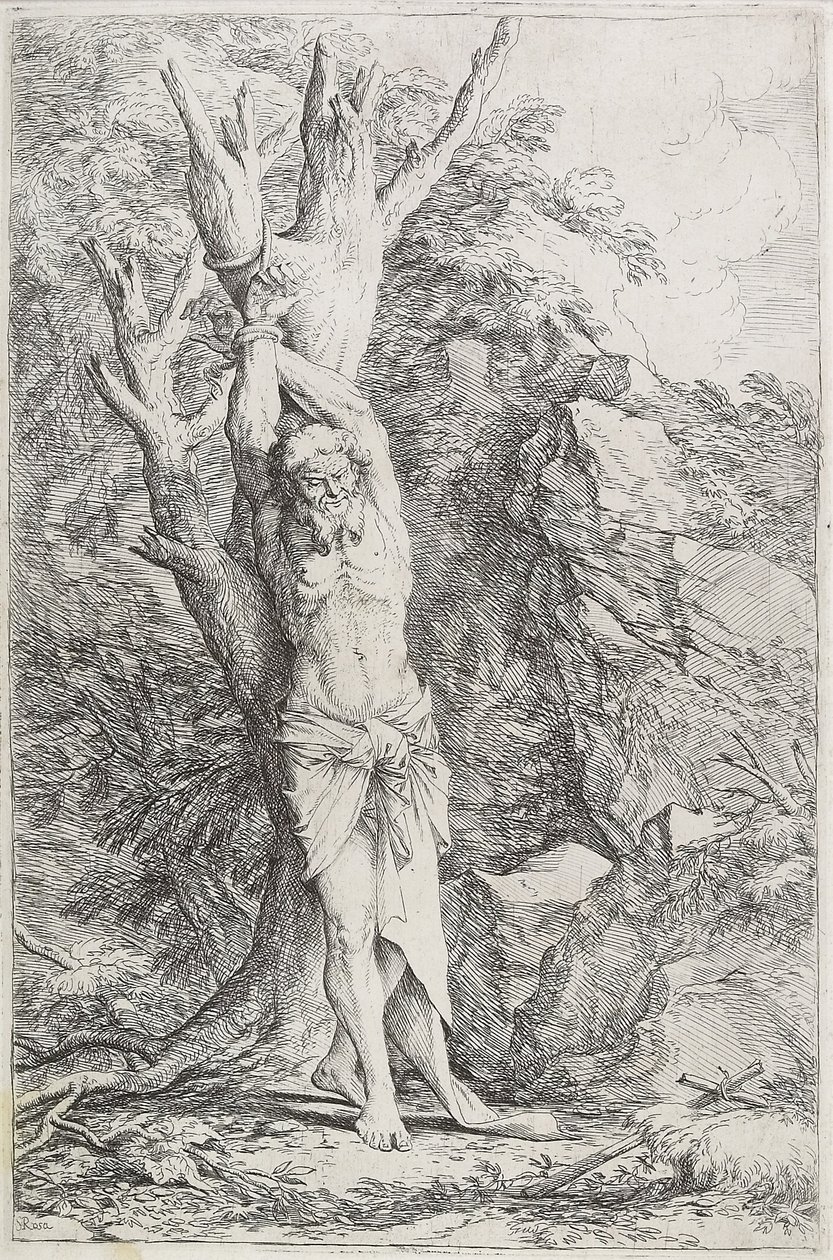 艾伯特，（遭受自我忏悔的忏悔），1662-1663 作者 救世主罗莎