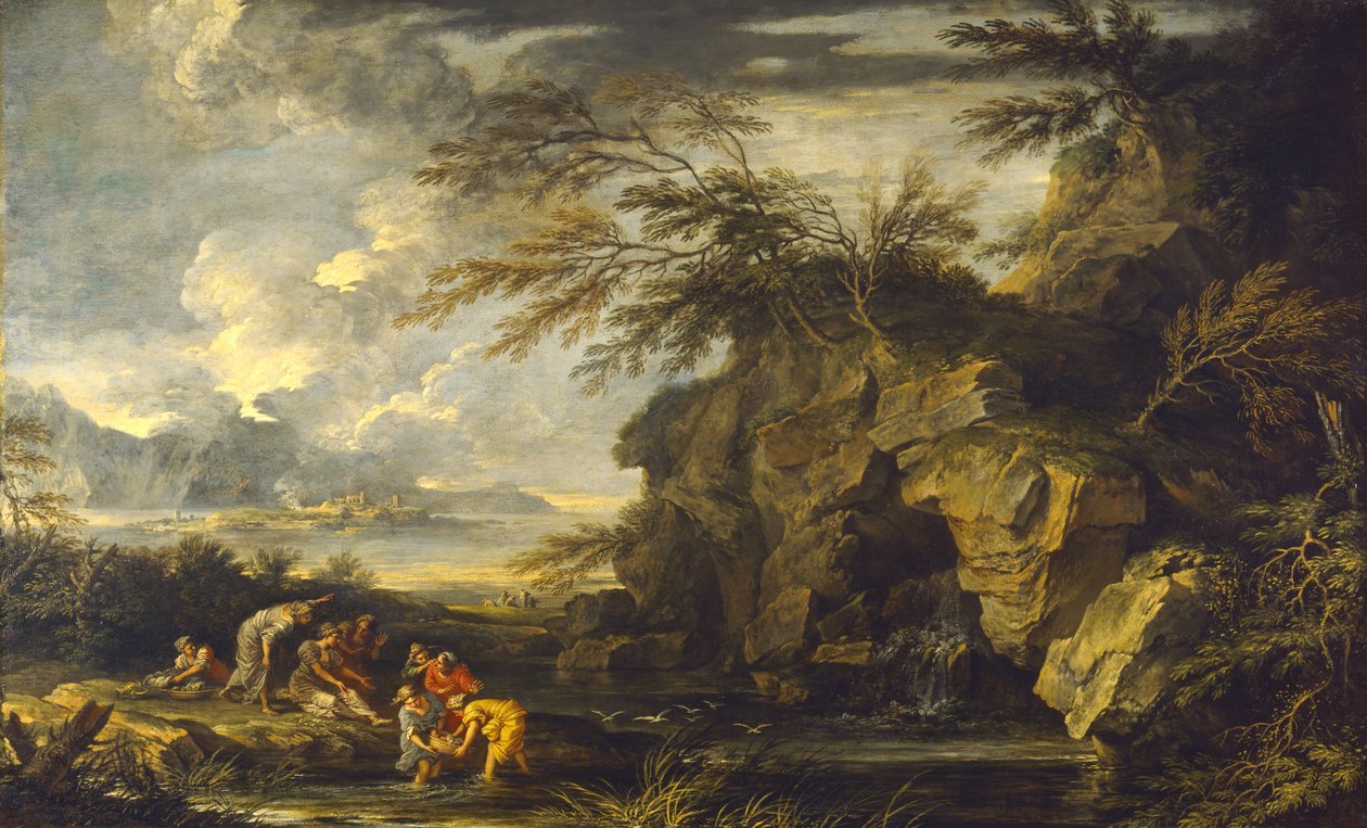 摩西的发现，c.1660-65 作者 救世主罗莎