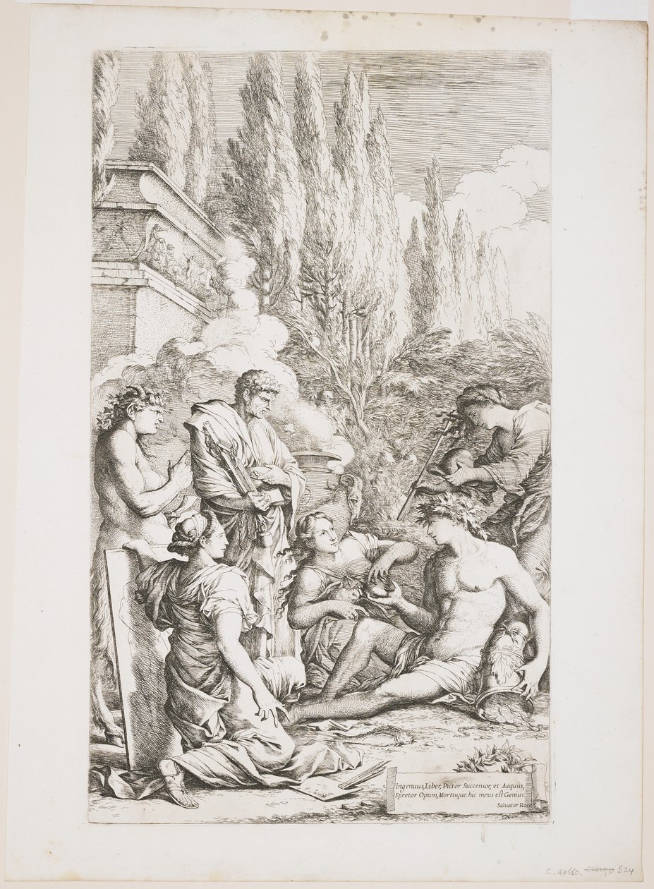 Salvator Rosa的天才，c。 1662 作者 救世主罗莎