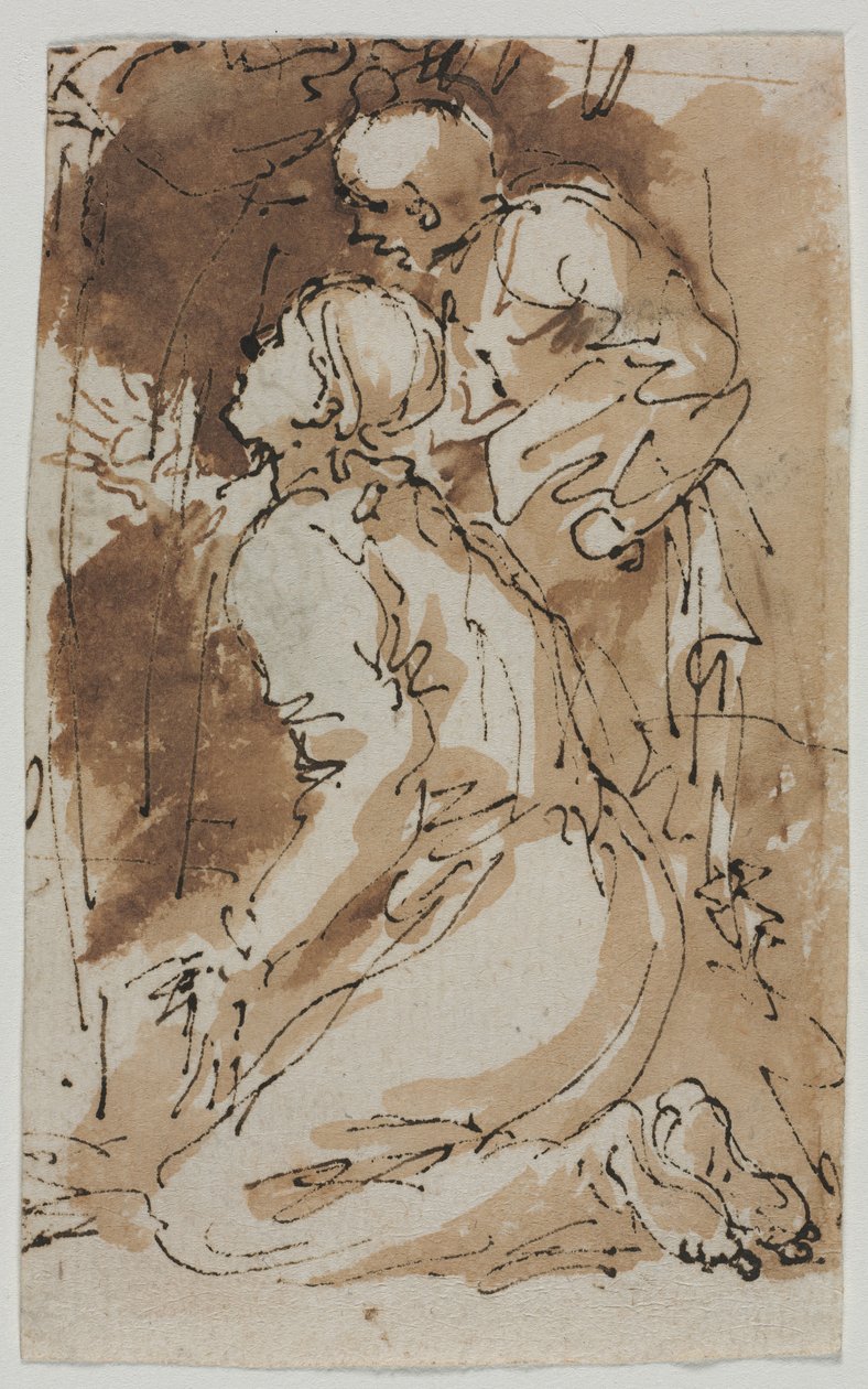 图形研究，c。 1640-1649。 作者 救世主罗莎
