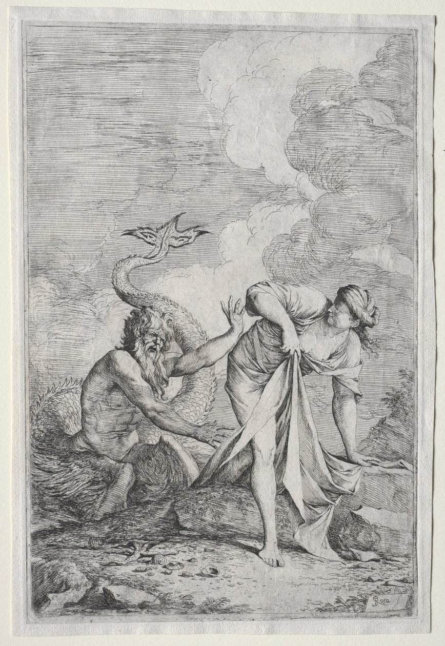 Glaucus和Scylla，c。 1661年。 作者 救世主罗莎