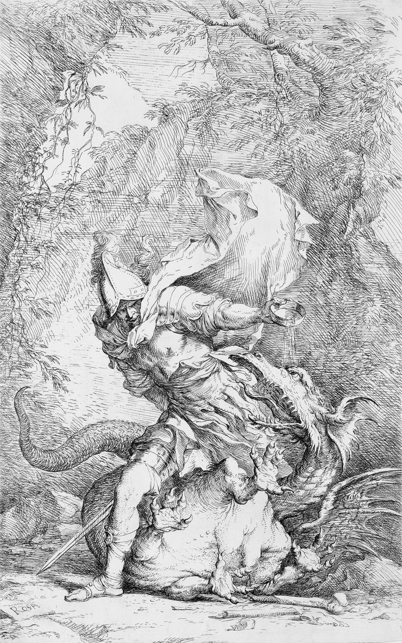 杰森和龙》，约1663-64。 作者 救世主罗莎