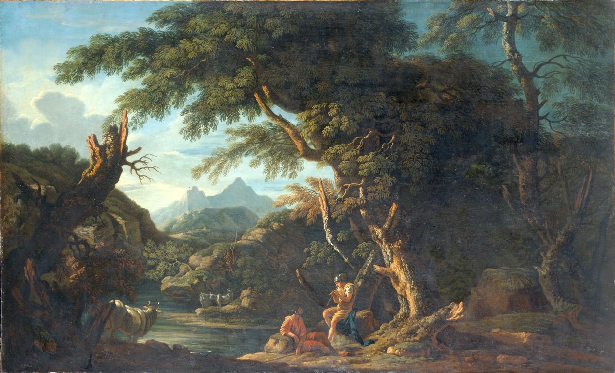墨丘利和樵夫》，1635-1673年 作者 救世主罗莎