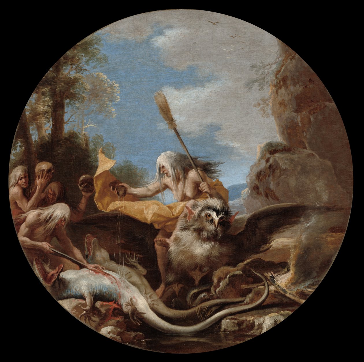 巫术的场景：白天，c。 1645-1649。 作者 救世主罗莎