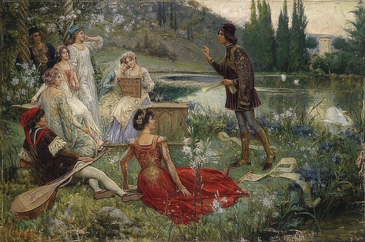 Das Decameron。 1906年 作者 萨尔瓦多·波斯蒂廖内