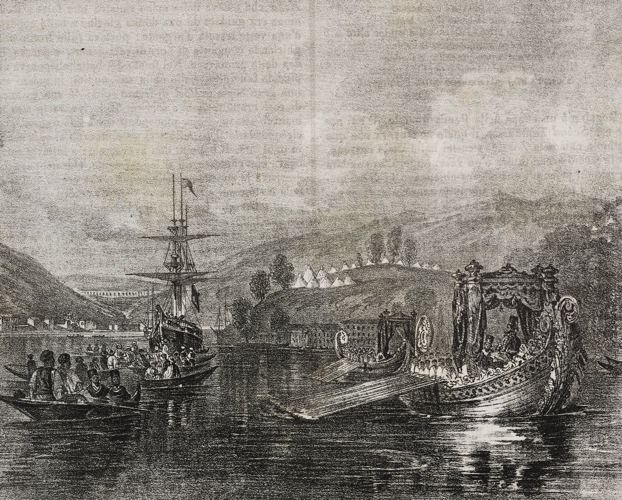 Buyukdere Valley and Baghtche-keui aqueduct, Turkey, lithograph by Salvatore Puglia from Poliorama Pittoresco, n 40, May 11   1458324   zh       chinese Successfully Translated  Original: The Church of St. Mary le Bow in Cheapside London Translat: The Chur 作者 萨尔瓦多·普利亚