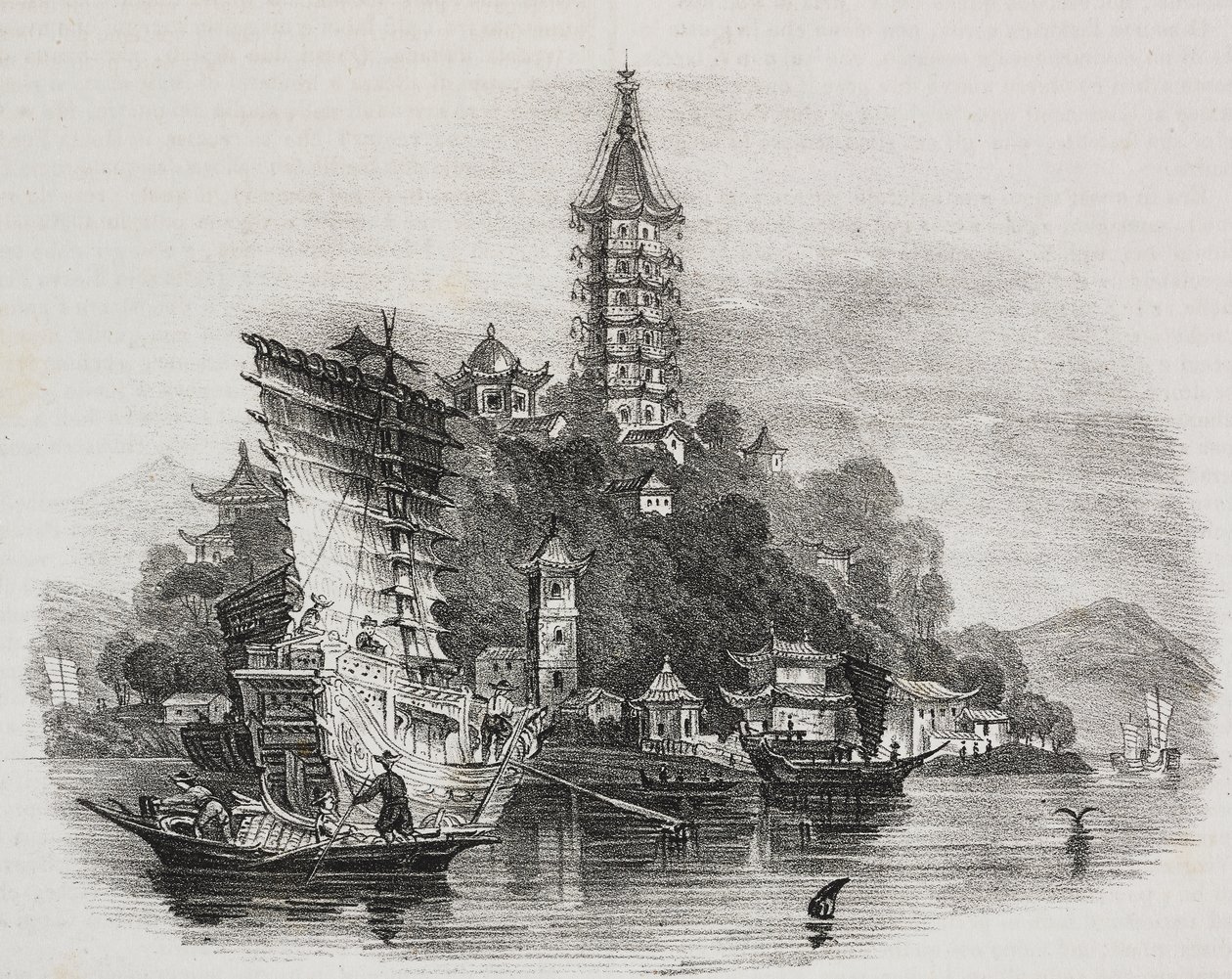 Kin-Chan, Golden mountain, China, lithograph by Salvatore Puglia from Poliorama Pittoresco, n 21, December 28 作者 萨尔瓦多·普利亚