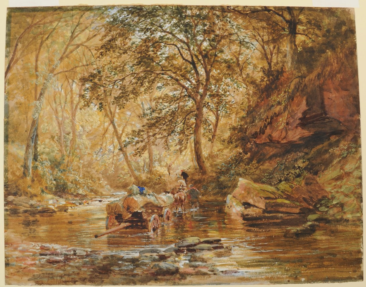 Cadzow Burn，1856年（纸上写着） 作者 塞缪尔·鲍