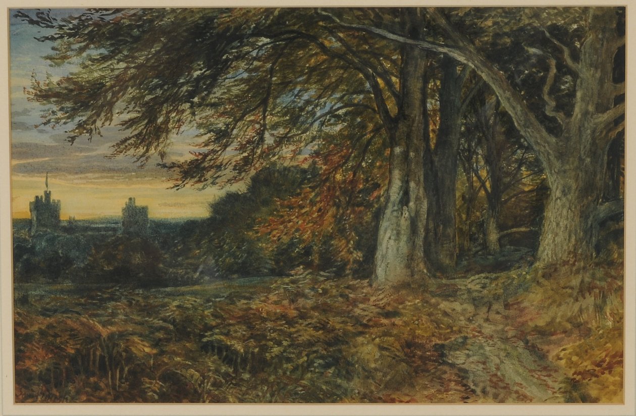 Naworth Castle，1840-45（纸上写着） 作者 塞缪尔·鲍