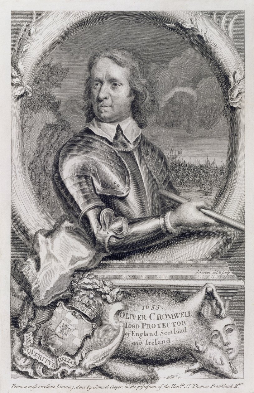 奥利弗·克伦威尔（1599-1658）1653年英格兰，苏格兰和爱尔兰的保护者，乔治·维尔格（1684-1756） 作者 塞缪尔·库珀