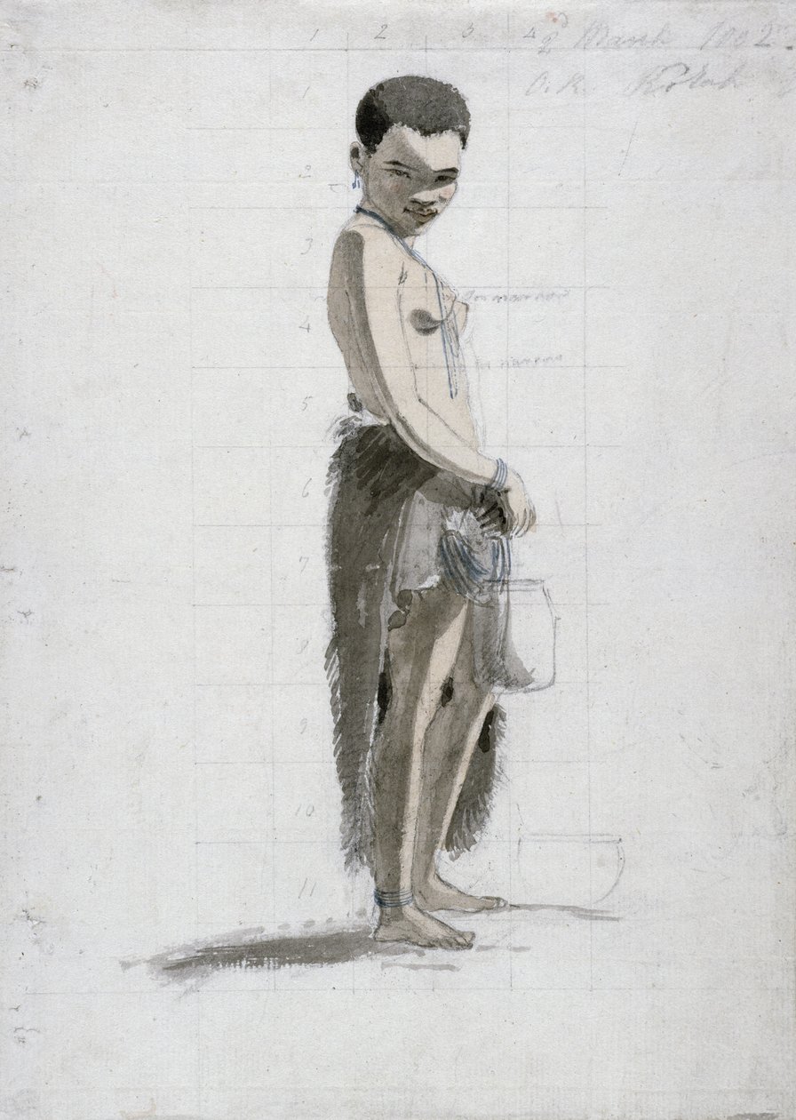 Korah Girl with a Jar，1802（wc und graphite in paper） 作者 塞缪尔·丹尼尔