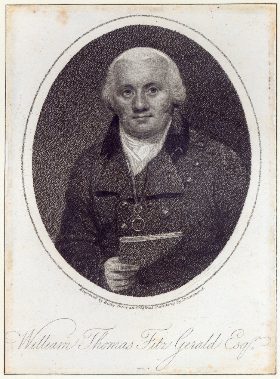 William Thomas Fitzgerald，由William Ridley雕刻 作者 塞缪尔·德拉蒙德（Samuel Drummond）