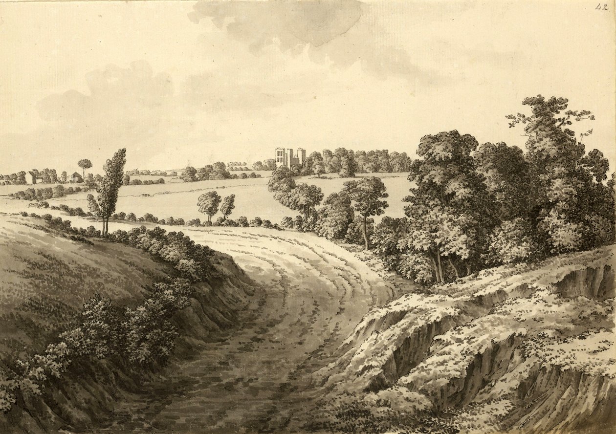 来自德比郡Thakley Lane的Hardwick Hall 作者 塞缪尔（Samuel Hieronymous）格林