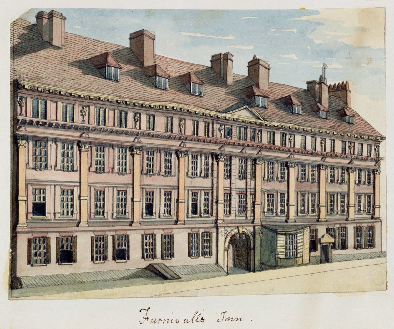 Furnival&39;s Inn（纸上用墨水笔，墨水笔） 作者 塞缪尔爱尔兰
