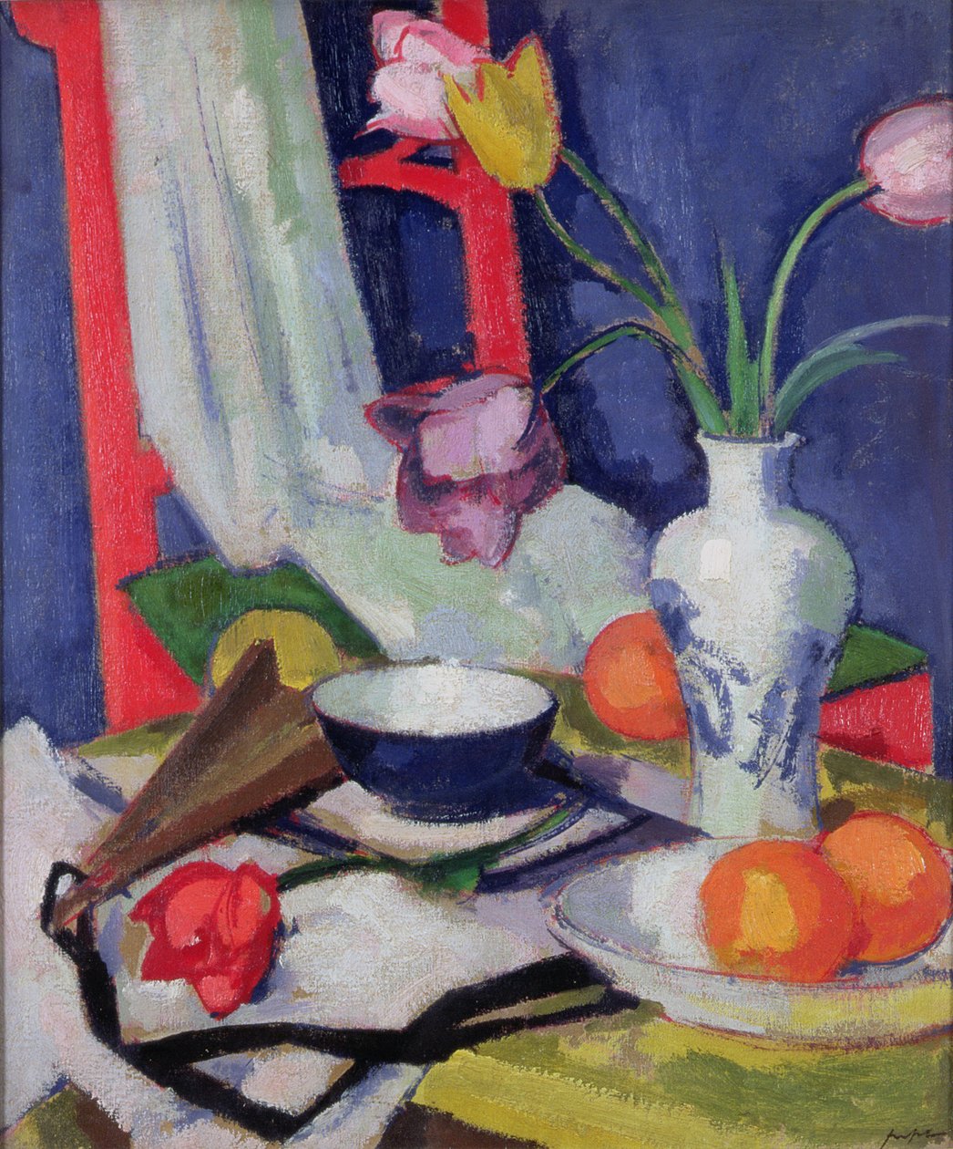 静物与郁金香，1925年 作者 塞缪尔·约翰·佩普洛