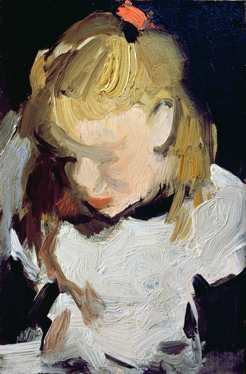 研究一个年轻女孩，c.1903-04 作者 塞缪尔·约翰·佩普洛