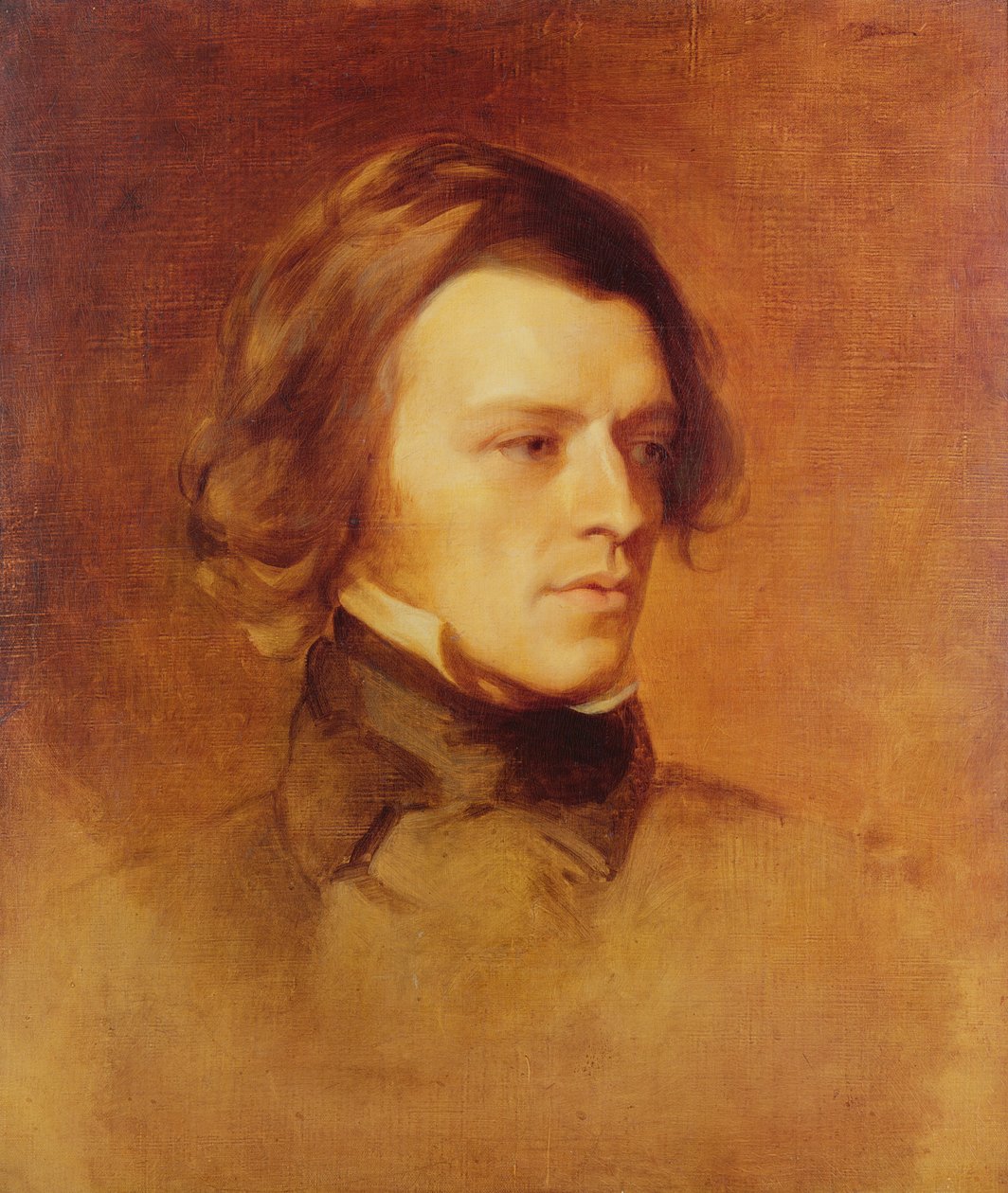 Alfred Lord Tennyson（1809-92）c.1840（布面油画）的肖像 作者 塞缪尔·劳伦斯（Samuel Laurence）