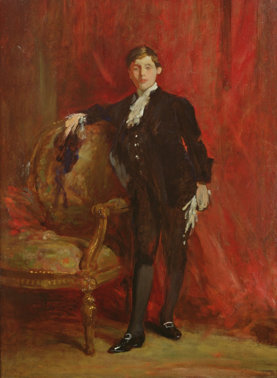 米歇尔勋爵打扮成一个Pageboy，为乔治五世的加冕礼，1910年 作者 塞缪尔·卢克·菲尔德斯