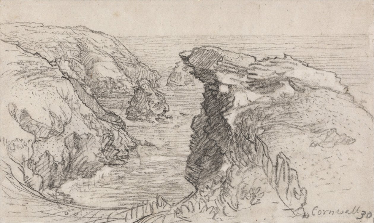 来自康沃尔素描本的一页 - 康沃尔郡30 作者 塞缪尔·帕尔默（Samuel Palmer）