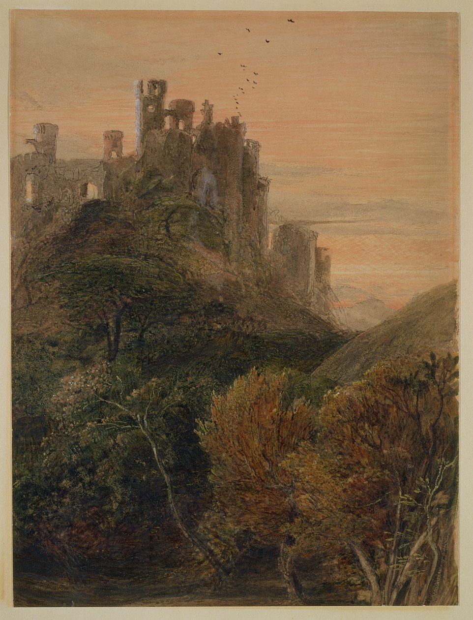 魔法城堡（纸上的水粉和水粉） 作者 塞缪尔·帕尔默（Samuel Palmer）