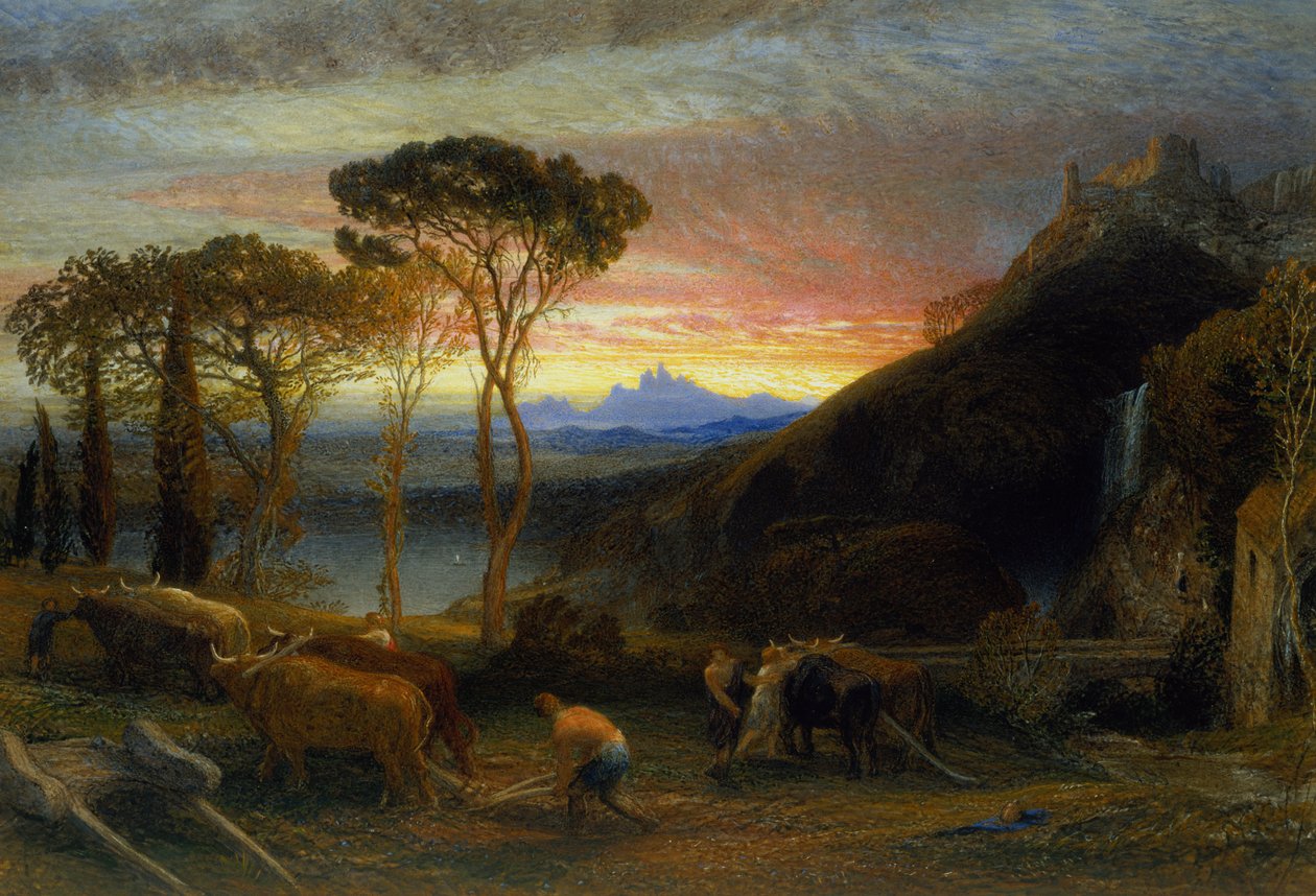 插图到米尔顿的Lycidas（纸上的水粉和水粉） 作者 塞缪尔·帕尔默（Samuel Palmer）
