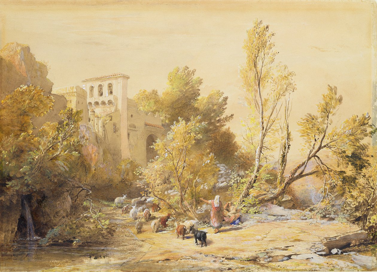La Vocatella（纸上厕所和身体颜色） 作者 塞缪尔·帕尔默（Samuel Palmer）