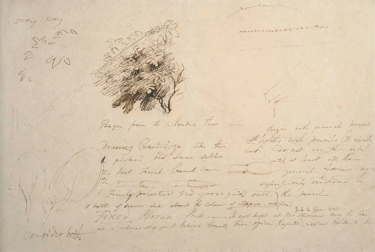 笔记本叶114号 作者 塞缪尔·帕尔默（Samuel Palmer）