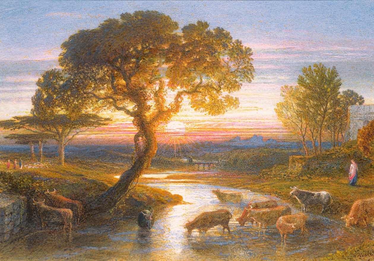Sabrina（纸和身体颜色） 作者 塞缪尔·帕尔默（Samuel Palmer）