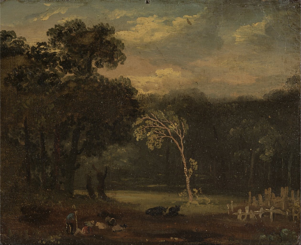 在锡永公园的自然素描 作者 塞缪尔·帕尔默（Samuel Palmer）